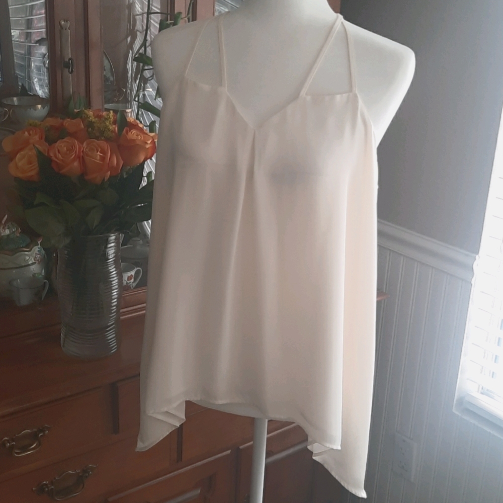 Flattering cream colored top